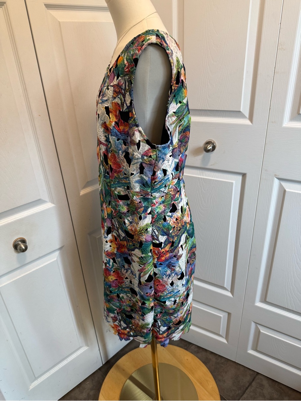 Joseph Ribkoff Multicolor Floral Lace Midi Dress - Picture 9 of 11